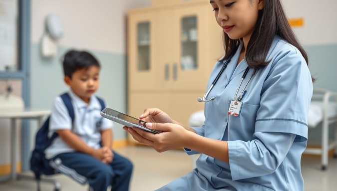 Aplikasi kesehatan sekolah dan klinik digital untuk memantau rekam medis siswa secara real-time